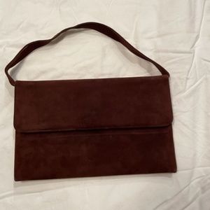 Chocolate Brown Suede Handbag